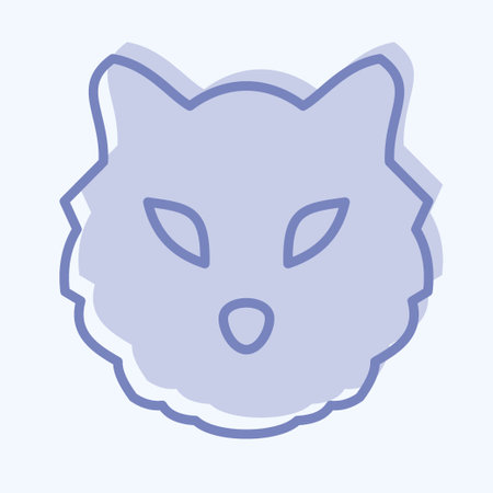 Icon Tiger. related to Animal Head symbol. two tone style. simple design editable. simple illustration. cute. educationのイラスト素材