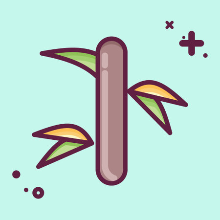 Icon Bamboo. related to Thailand symbol. MBE style. simple design editable. simple illustration. simple vector icons. World Travel tourism. Thaiのイラスト素材