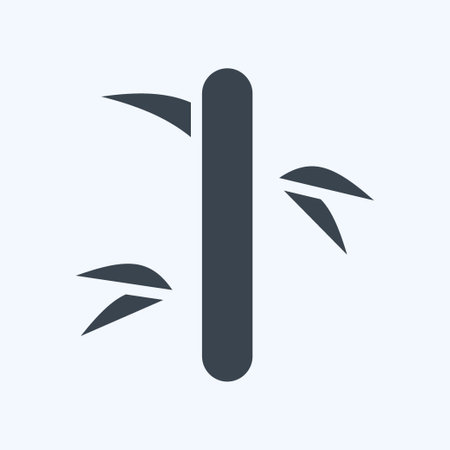 Icon Bamboo. related to Thailand symbol. glyph style. simple design editable. simple illustration. simple vector icons. World Travel tourism. Thaiのイラスト素材