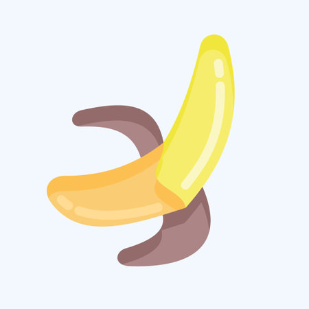 Icon Banana. related to Thailand symbol. flat style. simple design editable. simple illustration. simple vector icons. World Travel tourism. Thaiのイラスト素材