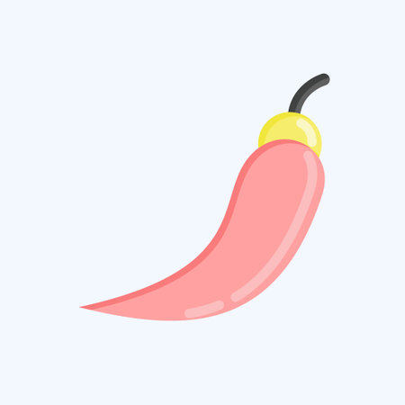 Icon Chili. related to Thailand symbol. flat style. simple design editable. simple illustration. simple vector icons. World Travel tourism. Thaiのイラスト素材
