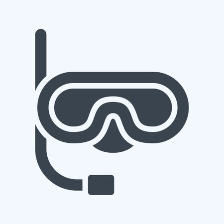 Icon Mask and Snorkel. related to Thailand symbol. glyph style. simple design editable. simple illustration. simple vector icons. World Travel tourism. Thaiのイラスト素材