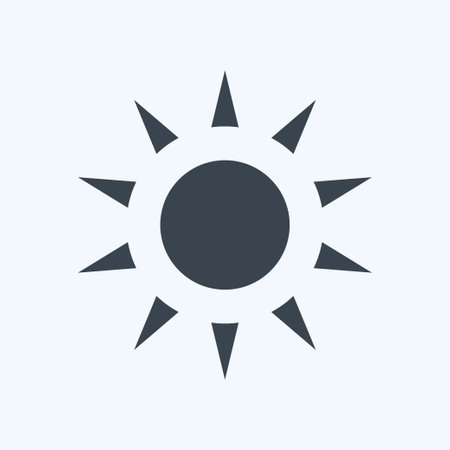 Icon Sunlight. related to Thailand symbol. glyph style. simple design editable. simple illustration. simple vector icons. World Travel tourism. Thaiのイラスト素材
