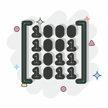 Icon Data Patterns. related to Machine Learning symbol. Comic Style. simple design editable. simple illustration. simple vector iconsのイラスト素材