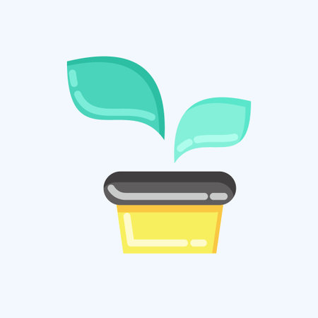 Icon Plant. related to Flora symbol. flat style. simple illustration. plant. Oak. leaf. roseのイラスト素材