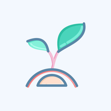 Icon Plant 3. related to Flora symbol. doodle style. simple illustration. plant. Oak. leaf. roseのイラスト素材