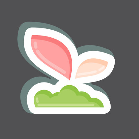 Sticker Sprout 2. related to Flora symbol. simple illustration. plant. Oak. leaf. roseのイラスト素材