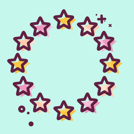 Icon EU Stars. related to Stars symbol. MBE style. simple design editable. simple illustration....