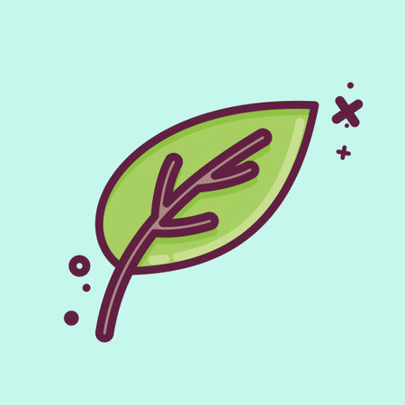 Icon Leaf. related to Flora symbol. MBE style. simple illustration. plant. Oak. leaf. roseのイラスト素材