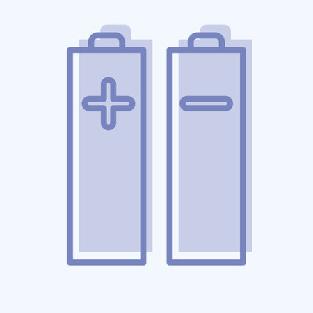 Icon Batteries & Power. related to Photography symbol. two tone style. simple design editable. simple illustrationのイラスト素材