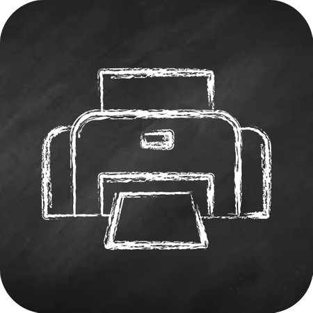 Icon Photo Printer. related to Photography symbol. chalk style. simple design editable. simple...