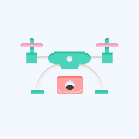 Icon drone and Aerial Imaging. related to Photography symbol. flat style. simple design editable. simple illustrationのイラスト素材