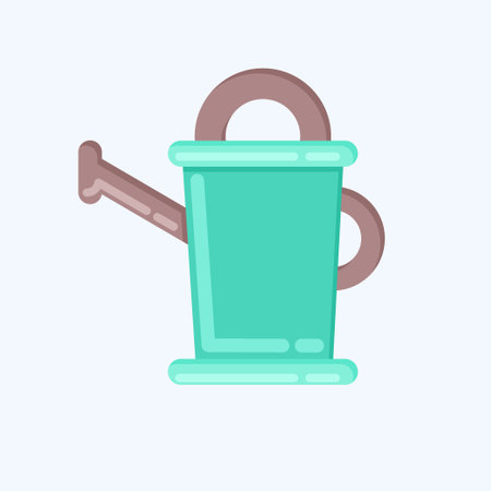 Icon Watering Can. related to Flora symbol. flat style. simple illustration. plant. Oak. leaf. roseのイラスト素材