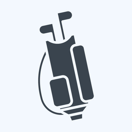 Icon Golf Bag. related to Sports Equipment symbol. glyph style. simple design editable. simple illustrationのイラスト素材