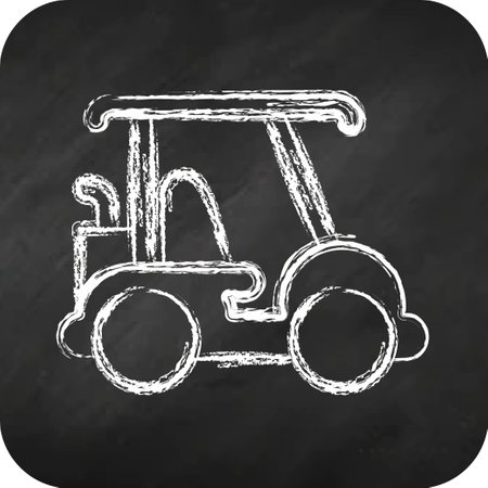 Icon Golf Cart. related to Sports Equipment symbol. chalk style. simple design editable. simple illustrationのイラスト素材