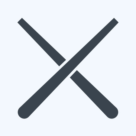 Icon Pool Cue. related to Sports Equipment symbol. glyph style. simple design editable. simple illustrationのイラスト素材