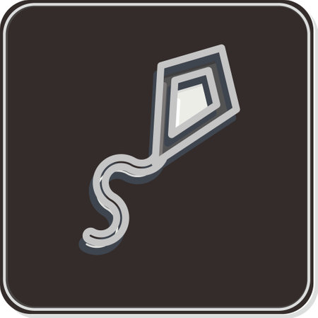 Icon Kite. related to Sports Equipment symbol. glossy style. simple design editable. simple illustrationのイラスト素材