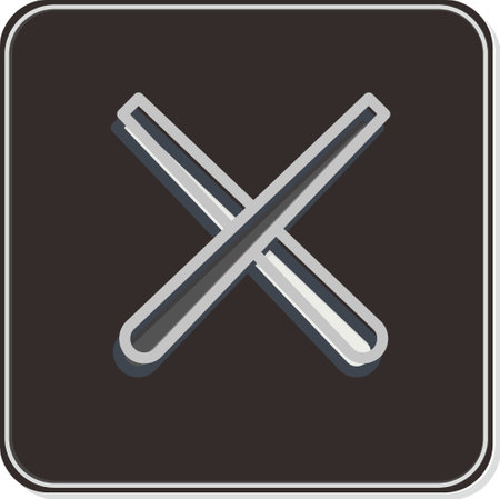 Icon Pool Cue. related to Sports Equipment symbol. glossy style. simple design editable. simple illustrationのイラスト素材