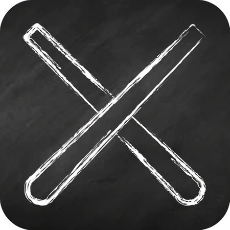 Icon Pool Cue. related to Sports Equipment symbol. chalk style. simple design editable. simple illustrationのイラスト素材