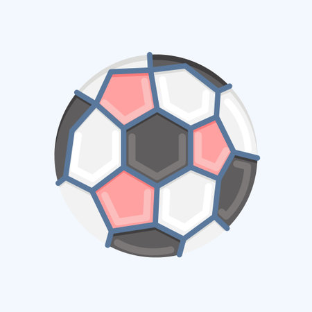 Icon Soccer Ball. related to Sports Equipment symbol. doodle style. simple design editable. simple illustrationのイラスト素材