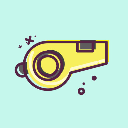 Icon Whistle. related to Sports Equipment symbol. MBE style. simple design editable. simple illustrationのイラスト素材