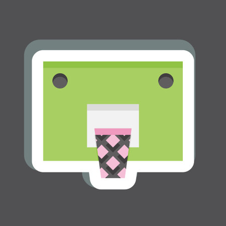 Sticker Basket. related to Sports Equipment symbol. simple design editable. simple illustrationのイラスト素材