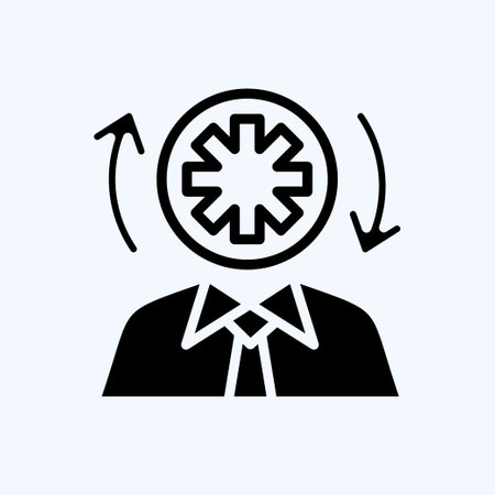 Icon Faster Thinking. related to Psychological symbol. glyph style. simple illustration. emotions,...