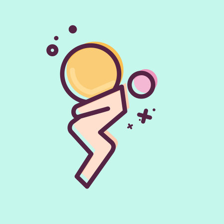 Icon Life Problems. related to Psychological symbol. MBE style. simple illustration. emotions, empathy, assistanceのイラスト素材