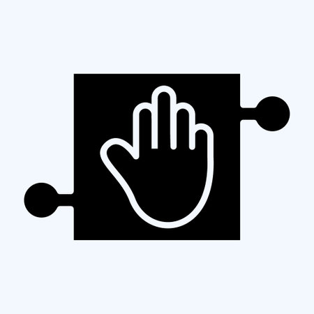 Icon Helping Hand. related to Psychological symbol. glyph style. simple illustration. emotions, empathy, assistanceのイラスト素材