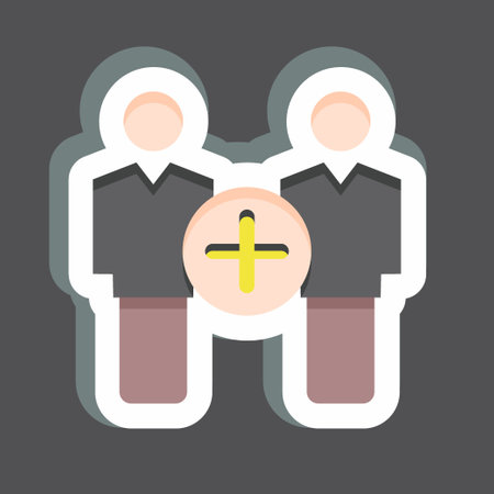 Sticker Better Communication. related to Psychological symbol. simple illustration. emotions, empathy, assistanceのイラスト素材