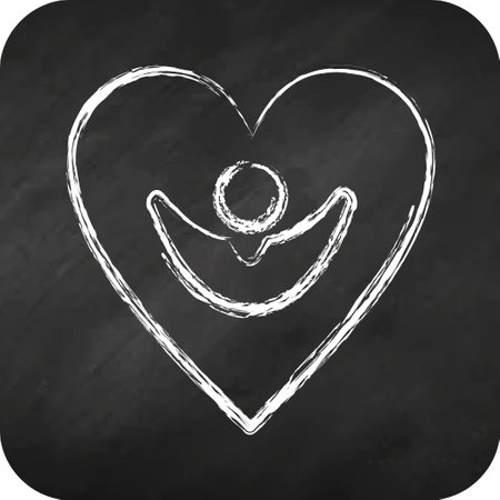 Icon Happiness. related to Psychological symbol. chalk style. simple illustration. emotions, empathy, assistanceのイラスト素材