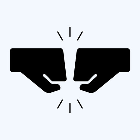 Icon Greeting. related to Psychological symbol. glyph style. simple illustration. emotions, empathy, assistanceのイラスト素材