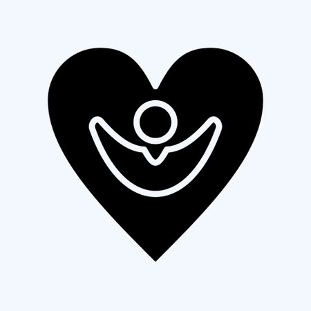 Icon Happiness. related to Psychological symbol. glyph style. simple illustration. emotions, empathy, assistanceのイラスト素材