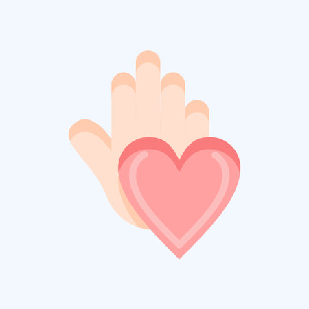 Icon Charity. related to Psychological symbol. flat style. simple illustration. emotions, empathy, assistanceのイラスト素材