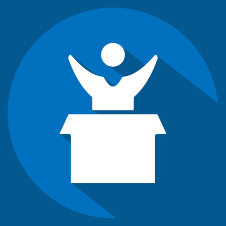 Icon Favorite Product. related to Online Store symbol. long shadow style. simple illustration. shopのイラスト素材