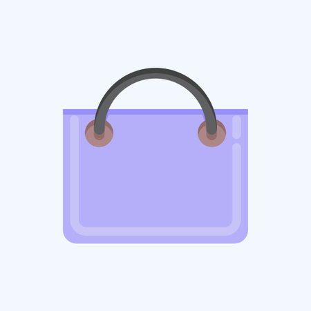 Icon Shopping Bag. related to Online Store symbol. flat style. simple illustration. shopのイラスト素材