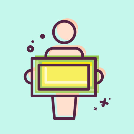 Icon Donation. related to Volunteering symbol. MBE style. Help and support. friendshipのイラスト素材