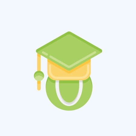 Icon Global Education. related to Education symbol. flat style. simple design editable. simple illustrationのイラスト素材