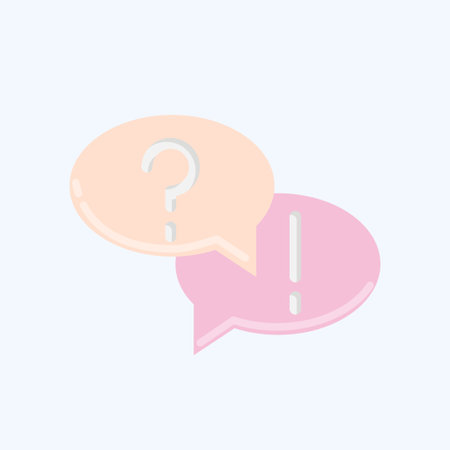 Icon Question and Answer. related to Education symbol. flat style. simple design editable. simple illustrationのイラスト素材