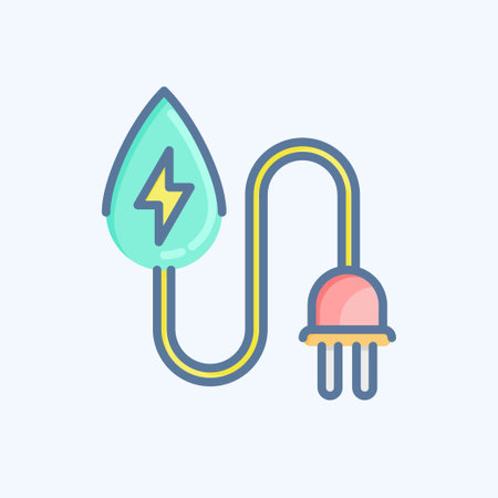 Icon Water Energy. related to Environment symbol. doodle style. simple illustration. conservation. earth. cleanのイラスト素材