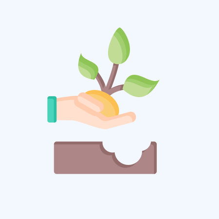Icon Replant. related to Environment symbol. flat style. simple illustration. conservation. earth. cleanのイラスト素材