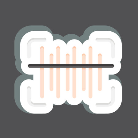 Sticker Barcode Scan. related to Contactless symbol. simple design editable. simple illustrationのイラスト素材