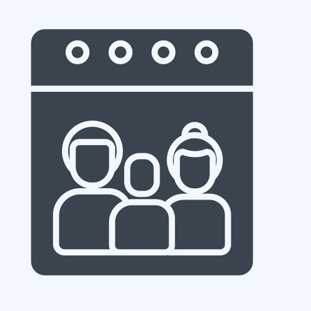 Icon Calendar. related to Family symbol. glyph style. simple design editable. simple illustration