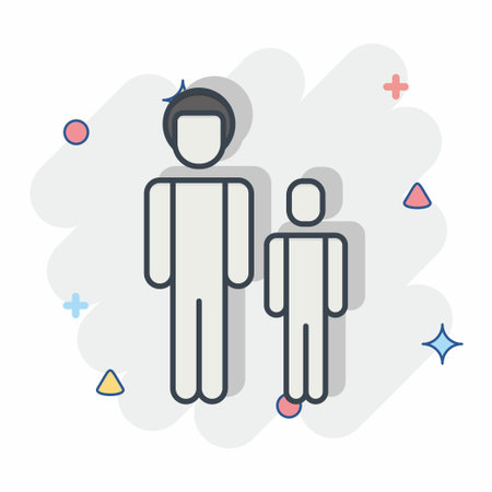 Icon Father And Son. related to Family symbol. simple design editable. simple illustrationのイラスト素材