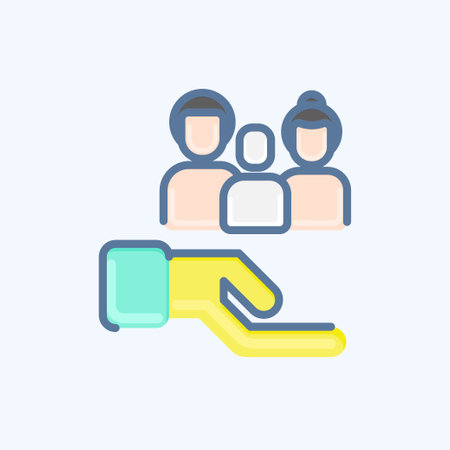 Icon Family Care. related to Family symbol. simple design editable. simple illustrationのイラスト素材