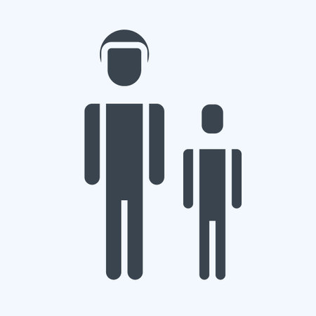 Icon Father And Son. related to Family symbol. glyph style. simple design editable. simple...