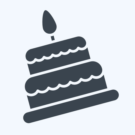 Icon Cake. related to Family symbol. Line Style. simple design editable. simple illustrationのイラスト素材