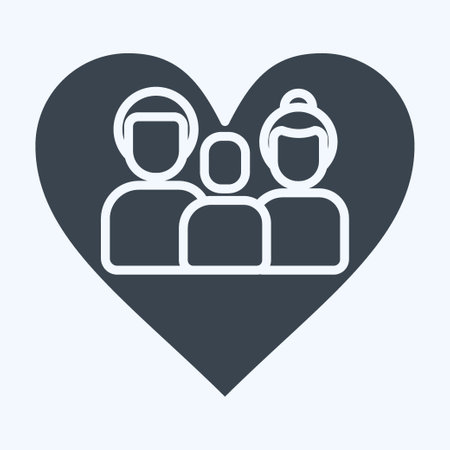 Icon Loves. related to Family symbol. glyph style. simple design editable. simple illustrationのイラスト素材