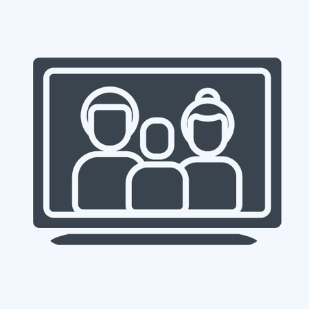 Icon Photoframe. related to Family symbol. simple design editable. simple illustrationのイラスト素材