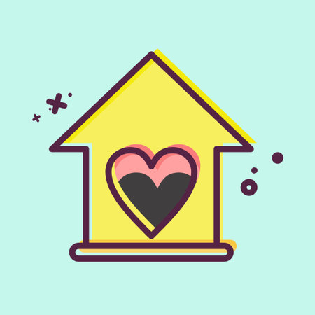 Icon Love Family. related to Family symbol. simple design editable. simple illustrationのイラスト素材